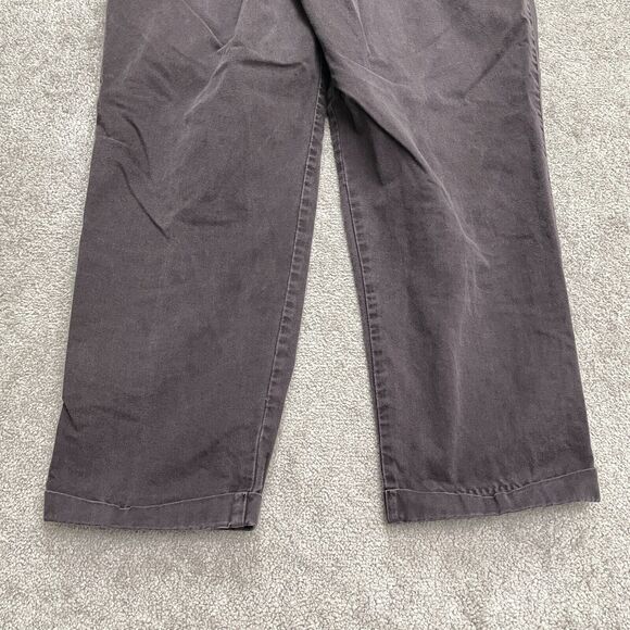 Dockers Vintage Khaki Pants Mens 36x30 Black Pleated Front Straight Cotton Work - Picture 12 of 15